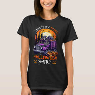 Camiseta Meu Assustador Halloween Mostra Esqueletos Engraça