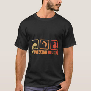 Camiseta Meu Atleta de Trampoline Routine de Fim de Semana