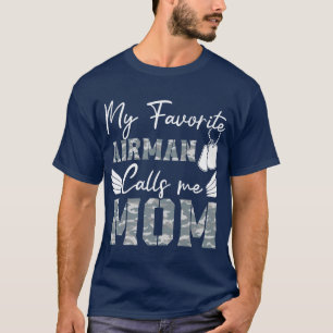 Camiseta Meu Avião Favorito Me Chama Mãe Soldado da Força A