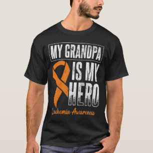 Camiseta Meu avô Meu Cancer Hero Leukemia Leukemia Awaren