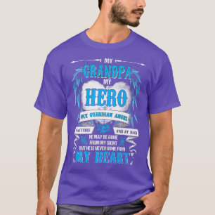 Camiseta Meu Avô Meu Herói Meu Anjo Guardião Ele Vê