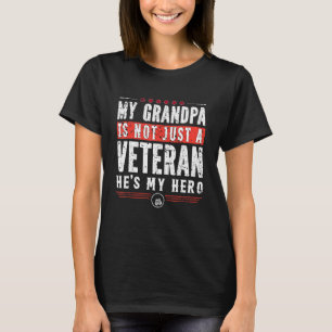 Camiseta Meu Avô Não É Apenas Veterano. Ele É Meu Herói Mil