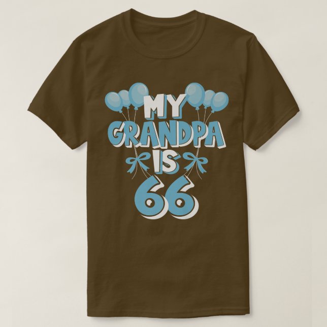 Camiseta Meu Avô Tem 66 Anos Vovô 66 Anos Aniversário  (Frente do Design)
