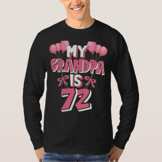 Camiseta Meu Avô Tem 72 Anos De Vovô 72 Anos De Aniversário