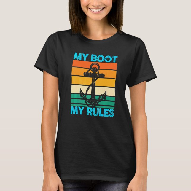 Camiseta Meu Barco de Boot Minhas Regras (Frente)