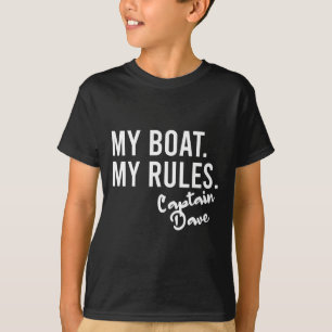 Camiseta Meu Barco Minhas Regras Capitão Dave Embarcações P
