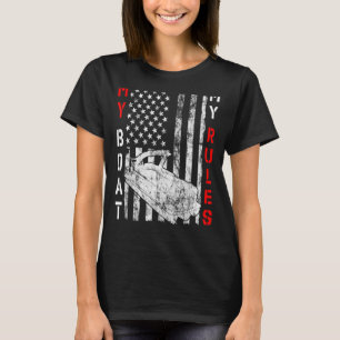 Camiseta Meu Barco Minhas Regras Capturações de Pontoon de