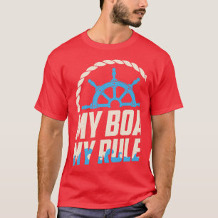 Camiseta Meu Barco Minhas Regras Engraçado Barco