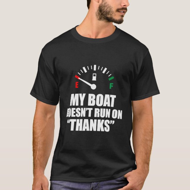Camiseta Meu Barco Não Funciona Com Agradecimentos Presente (Frente)