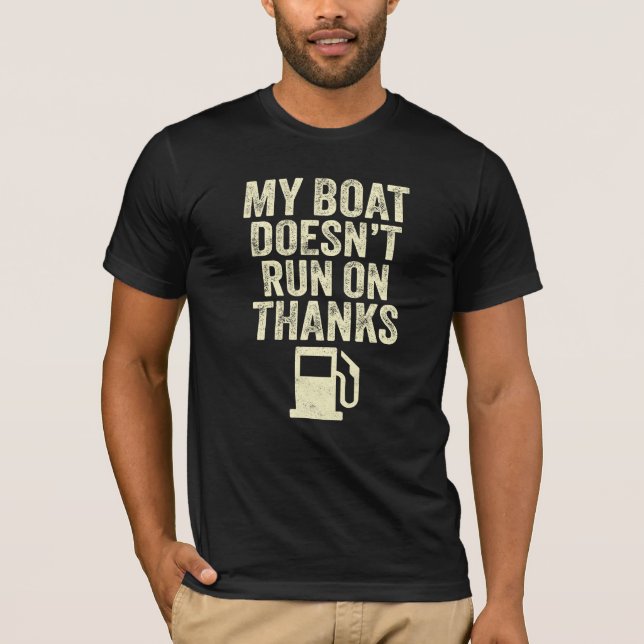 Camiseta Meu barco não funciona em Obrigados (Frente)