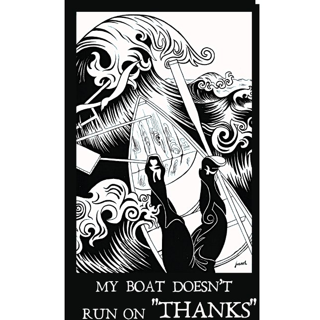 Camiseta Meu barco não funciona em Obrigados (Criador carregado)