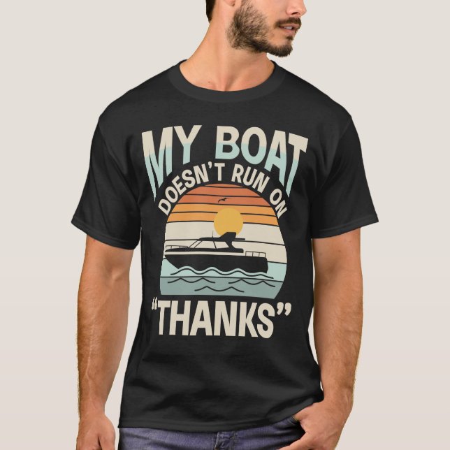 Camiseta Meu barco não funciona em Obrigados (Frente)