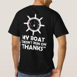 Camiseta Meu barco não funciona em Obrigados Barco engraç