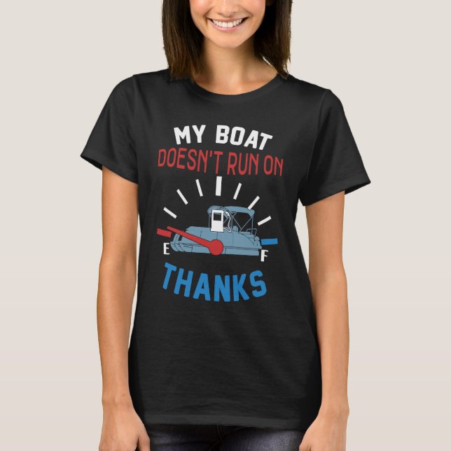 Camiseta Meu barco não funciona em Obrigados Capitão Boater (Frente)