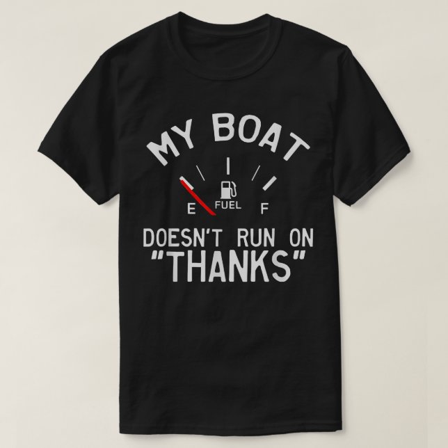 Camiseta Meu barco não funciona em Obrigados engraçados (Frente do Design)