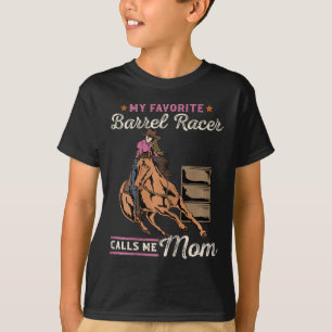 Camiseta Meu Barrel Racer Favorito Me Chama Mãe Eu Cavalo