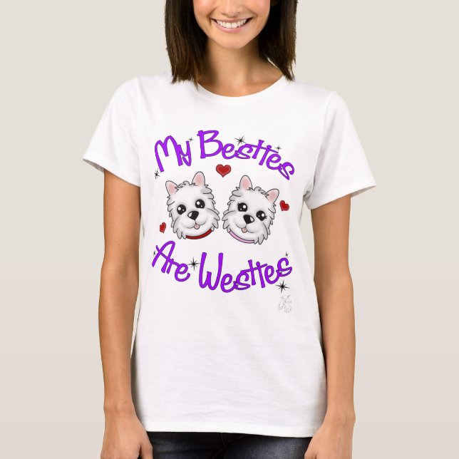 Camiseta Meu Besties é filhotes de cachorro do (Frente)
