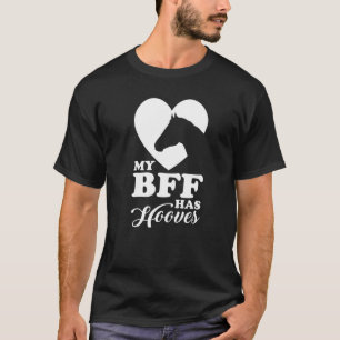 Camiseta Meu Bff Tem Cascos Cavalos De Corrida