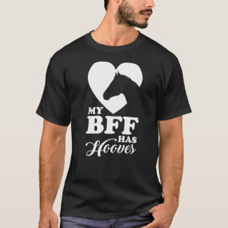 Camiseta Meu Bff Tem Cascos Cavalos De Corrida