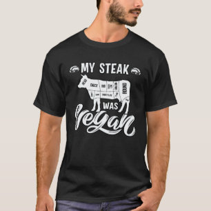 Camiseta Meu Bife era Carne Anti-Vegana Vegana Dizendo