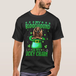 Camiseta Meu Bloodhound É Meu Dia de São Patrício De Charme
