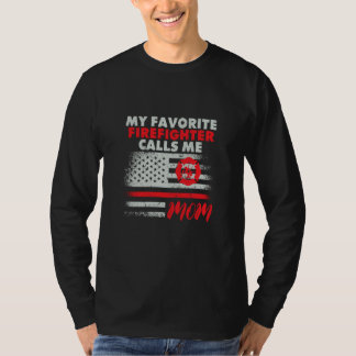 Camiseta Meu Bombeiro Favorito Me Chama de Mamãe Desenho de