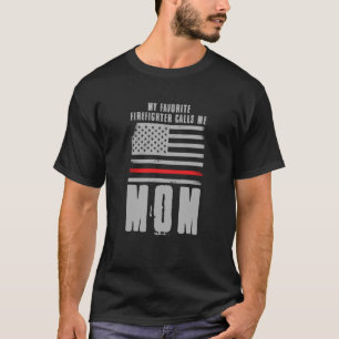 Camiseta Meu Bombeiro Favorito Me Chama Mãe Desenhador