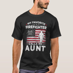 Camiseta Meu Bombeiro Favorito Me Chama Tia Americana Fla