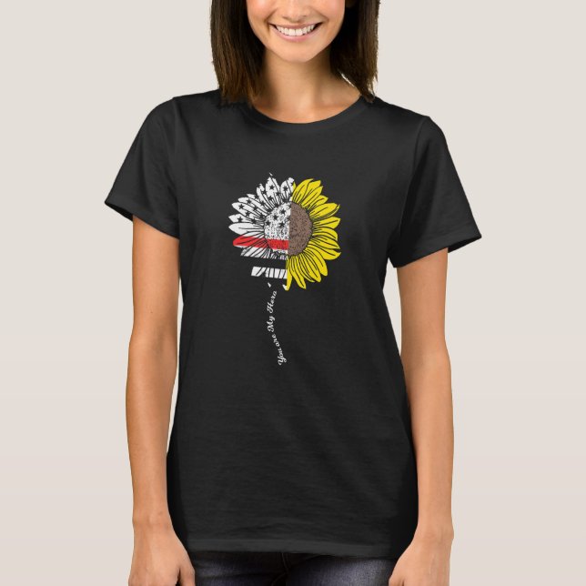 Camiseta Meu Bombeiro Hero Sunflower Thin Red Line Firema (Frente)