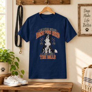 Camiseta Meu Border Collie Comanda Esta Manada de Forma Eng
