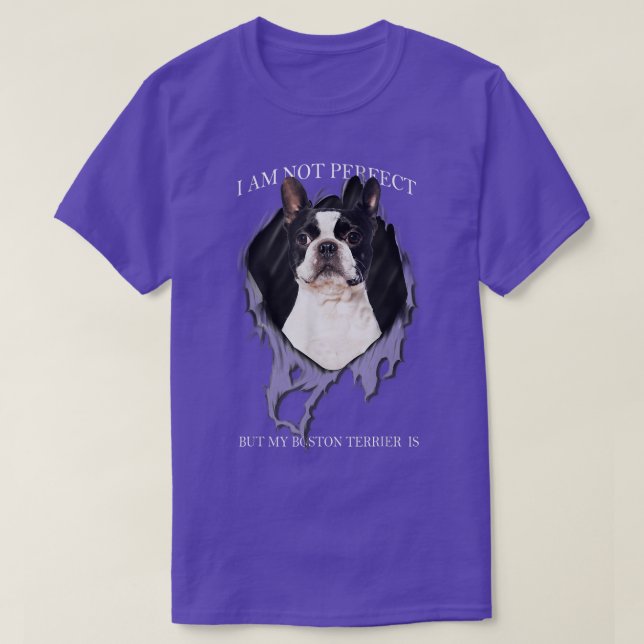 Camiseta Meu Boston Terrier É Cães Perfeitos  (Frente do Design)