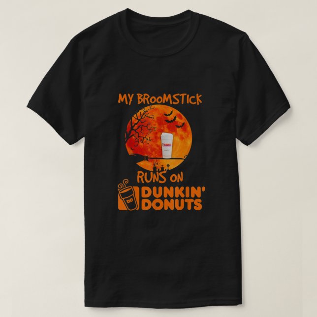 Camiseta Meu Broomstick funciona em Rosquinhas Dunkinâ€™ (Frente do Design)