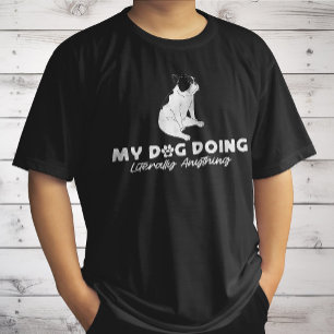 Camiseta Meu Bulldog Inglês Preguiçoso Fazendo Literalmente
