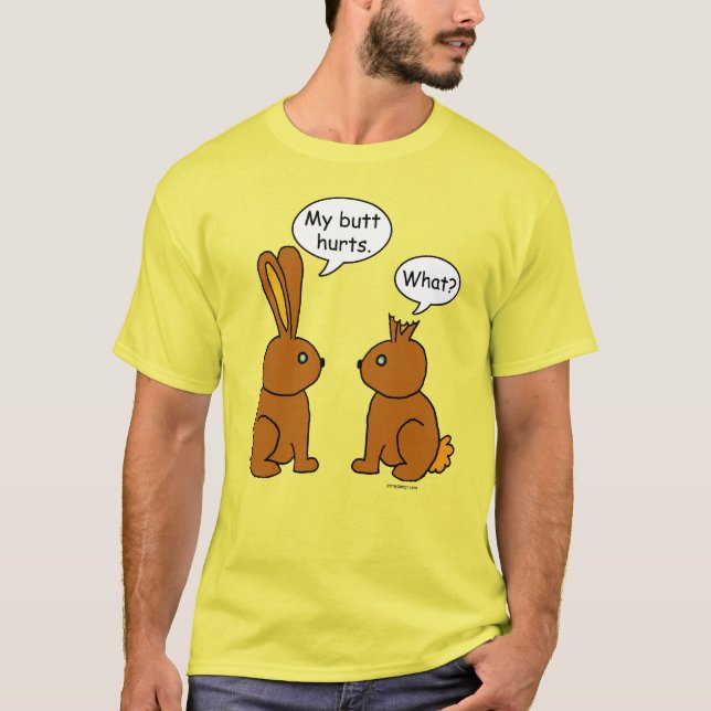 Camiseta Meu Bumbum Dói! Bunnies (Frente)