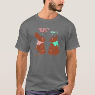 Camiseta Meu Bumbum Magoa Páscoa Coelho Coelho Chocolate