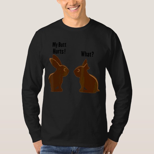 Camiseta Meu Bumbum Magoa Páscoa Deficiente  Chocolate Pásc (Frente)