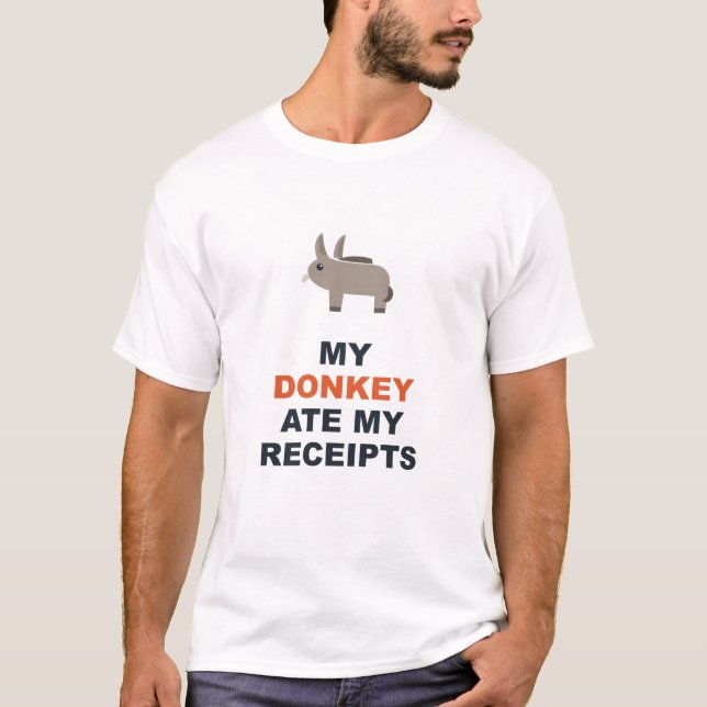 Camiseta Meu Burro Comeu Meus Recibos (Frente)