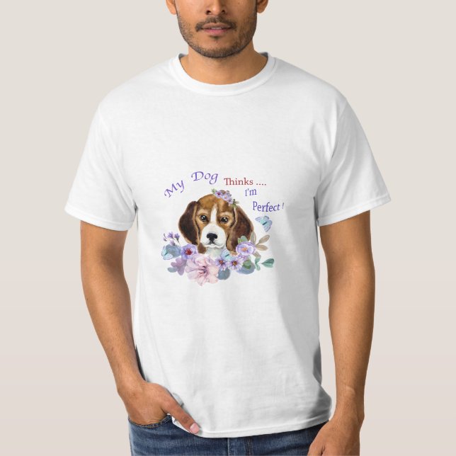 Camiseta Meu Cachorro acha que sou uma Ilustração Perfeita  (Frente)