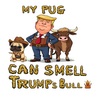 Camiseta Meu cachorro Cheira Touro de Trump