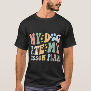 Camiseta Meu Cachorro Comeu Meu Plano de Aula Cachorro Engr