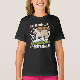 Camiseta Meu Cachorro Comeu Minha Lição de Casa - Citação d
