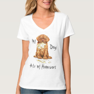 Camiseta Meu Cachorro de Bordeaux Comeu Minha Casa
