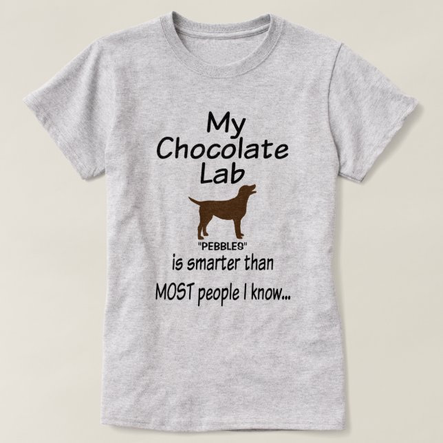 Camiseta Meu Cachorro de Chocolate é uma citação mais intel (Frente do Design)