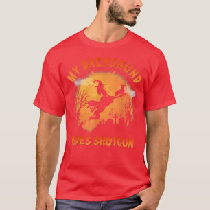 Camiseta Meu Cachorro De Dia de as Bruxas engraçado Shot