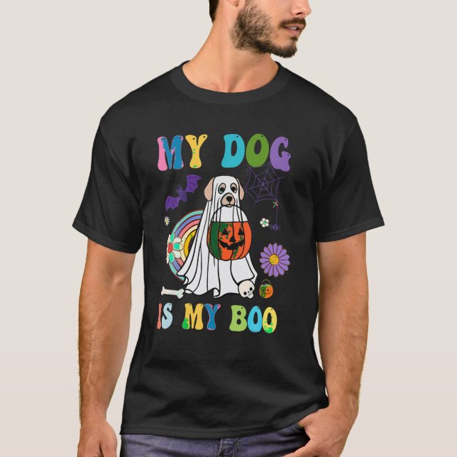 Camiseta Meu Cachorro É Boo, Dono De Cachorro Engraçado Boo (Frente)