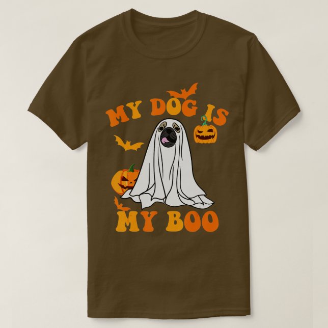 Camiseta Meu Cachorro É Boo, Dono De Cachorro Engraçado Boo (Frente do Design)