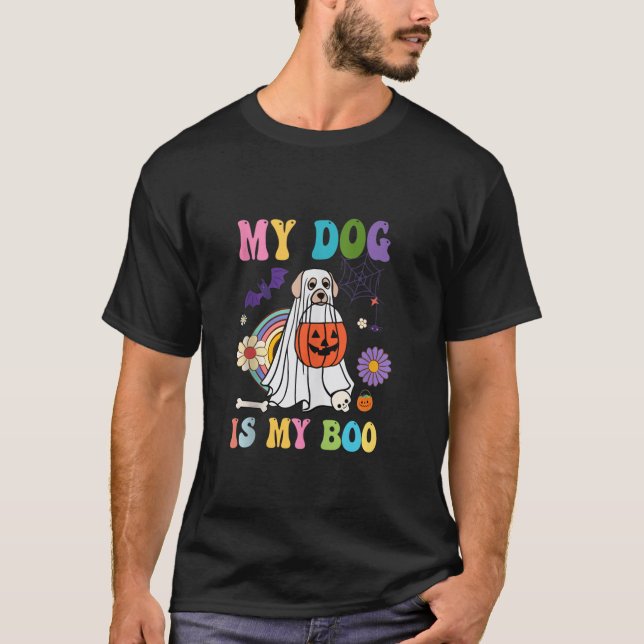 Camiseta Meu Cachorro É Boo, Dono De Cachorro Engraçado Boo (Frente)