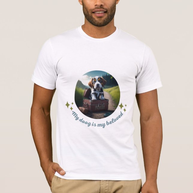 Camiseta meu cachorro é meu amado (Frente)
