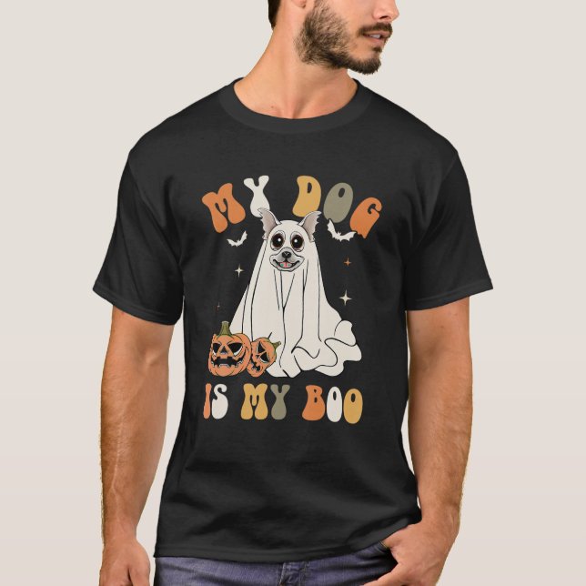 Camiseta Meu Cachorro É Meu Cachorro Do Fantasma Chihuahua  (Frente)