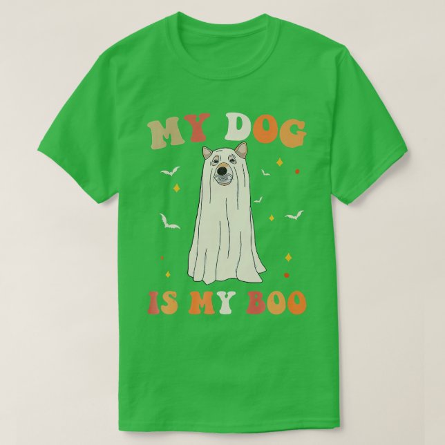 Camiseta Meu Cachorro É Meu Cachorro Engraçado Boo Ghost Ha (Frente do Design)